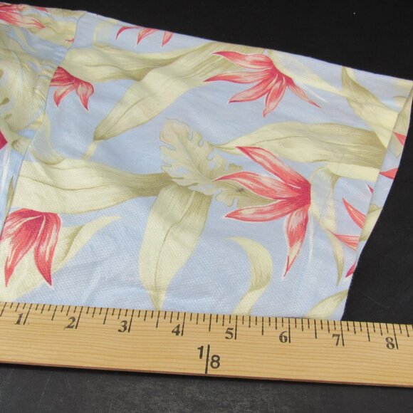Nautica Men's Short Sleeve Collared Shirt Floral Bird Of Paradise Design Size XL - Picture 8 of 10